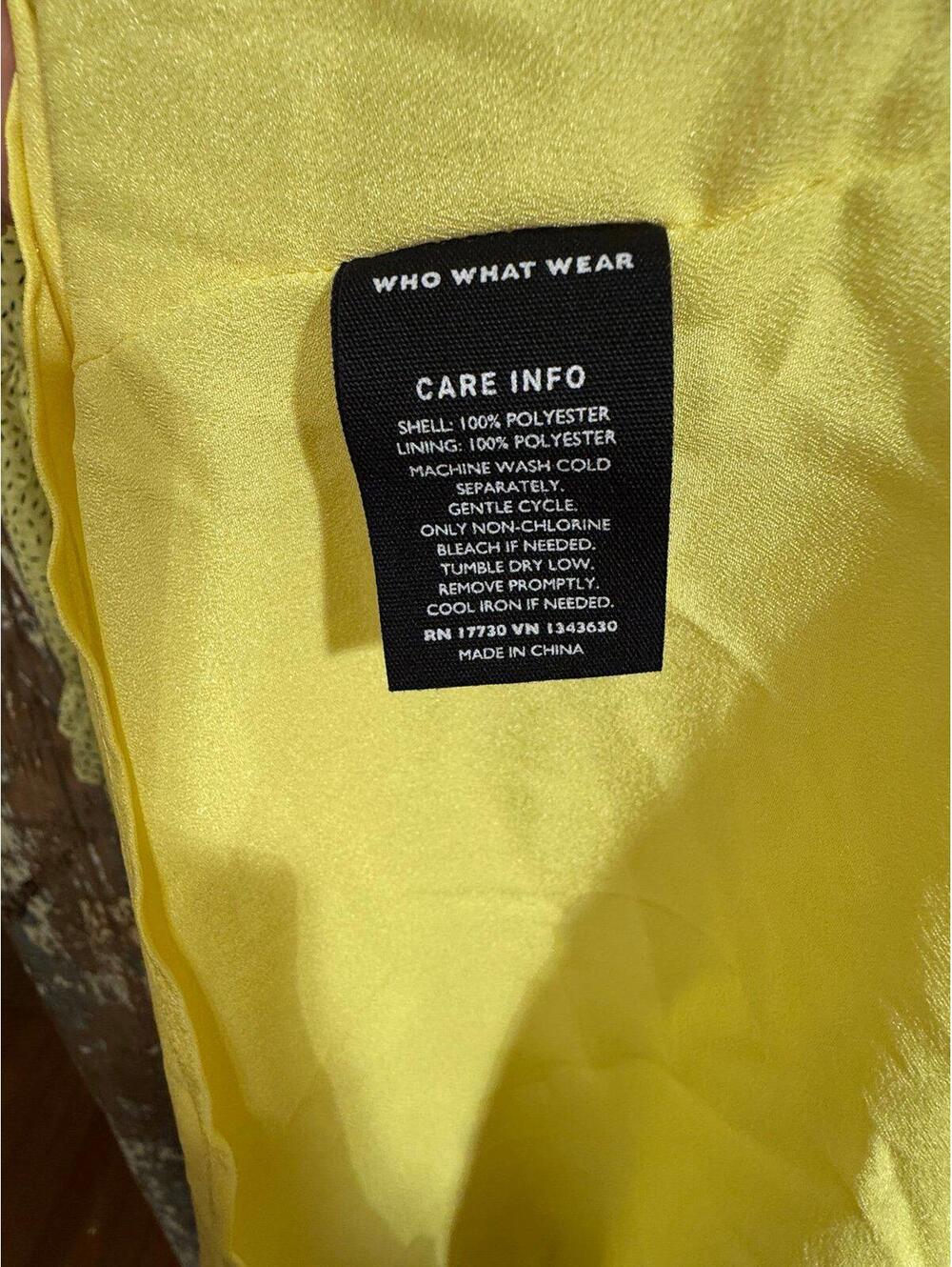 Who What Wear yellow polka dot babydoll dress size small - Picture 4 of 4